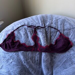 Lace Bralette in Burgundy